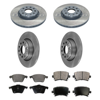 DuraGo® - Plain Front and Rear Brake Kit with Ceramic Pads
