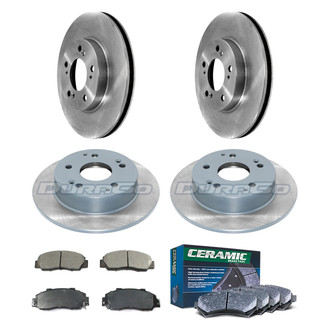 DuraGo® - Plain Front and Rear Brake Kit with Ceramic Pads