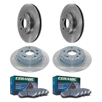 DuraGo® - Plain Front and Rear Brake Kit with Ceramic Pads