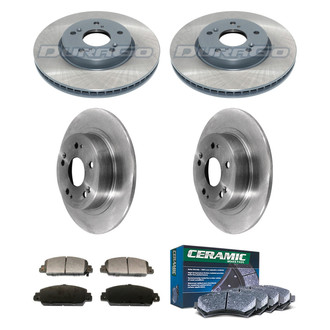 DuraGo® - Plain Front and Rear Brake Kit with Ceramic Pads