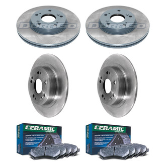 DuraGo® - Plain Front and Rear Brake Kit with Ceramic Pads