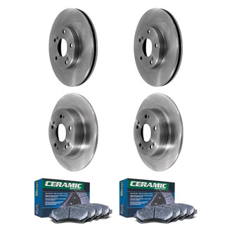 DuraGo® - Plain Front and Rear Brake Kit with Ceramic Pads
