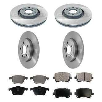 DuraGo® - Plain Front and Rear Brake Kit with Ceramic Pads