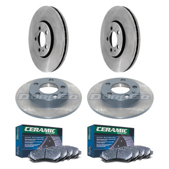 DuraGo® - Plain Front and Rear Brake Kit with Ceramic Pads