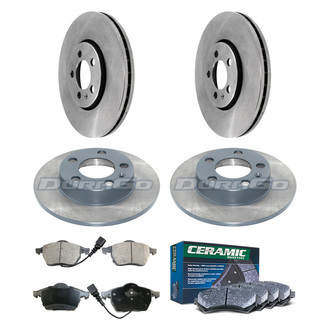 DuraGo® - Plain Front and Rear Brake Kit with Ceramic Pads