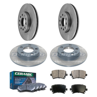 DuraGo® - Plain Front and Rear Brake Kit with Ceramic Pads