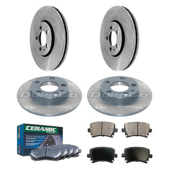 DuraGo® - Plain Front and Rear Brake Kit with Ceramic Pads