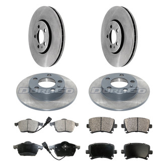 DuraGo® - Plain Front and Rear Brake Kit with Ceramic Pads