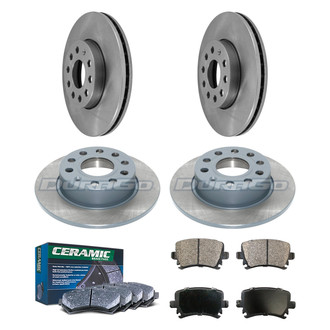 DuraGo® - Plain Front and Rear Brake Kit with Ceramic Pads