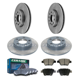 DuraGo® - Plain Front and Rear Brake Kit with Ceramic Pads
