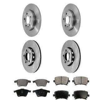 DuraGo® - Plain Front and Rear Brake Kit with Ceramic Pads