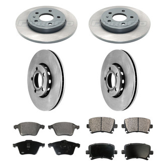 DuraGo® - Plain Front and Rear Brake Kit with Ceramic Pads