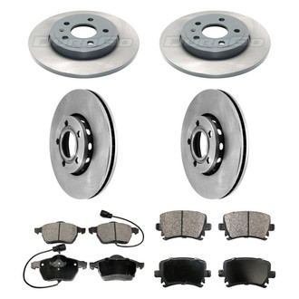 DuraGo® - Plain Front and Rear Brake Kit with Ceramic Pads