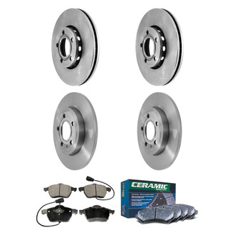 DuraGo® - Plain Front and Rear Brake Kit with Ceramic Pads