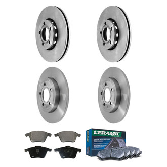 DuraGo® - Plain Front and Rear Brake Kit with Ceramic Pads