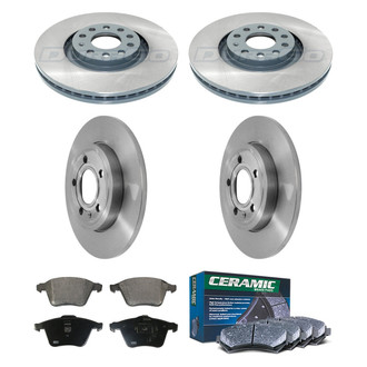 DuraGo® - Plain Front and Rear Brake Kit with Ceramic Pads