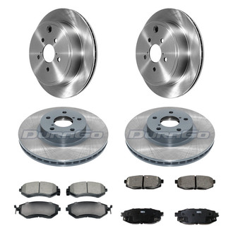 DuraGo® - Plain Front and Rear Brake Kit with Ceramic Pads