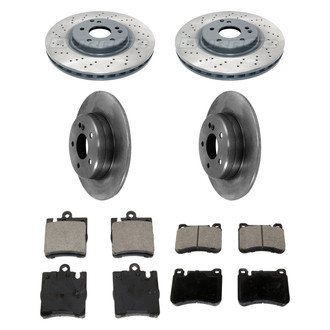 DuraGo® - Plain Front and Rear Brake Kit with Ceramic Pads