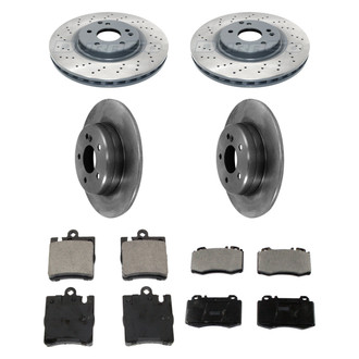 DuraGo® - Plain Front and Rear Brake Kit with Ceramic Pads