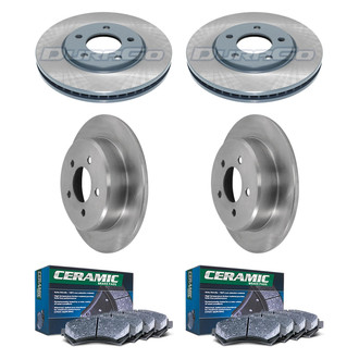 DuraGo® - Plain Front and Rear Brake Kit with Ceramic Pads