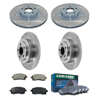 DuraGo® - Plain Front and Rear Brake Kit with Ceramic Pads