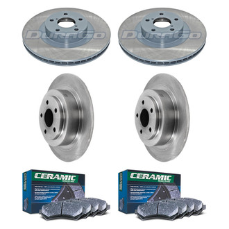 DuraGo® - 1-Piece Plain Brake Kit with Ceramic Brake Pads