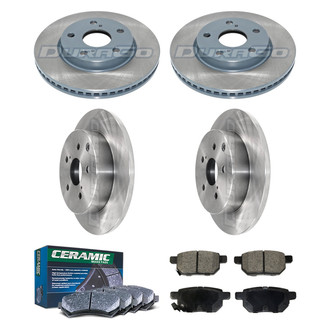 DuraGo® - Plain Front and Rear Brake Kit with Ceramic Pads