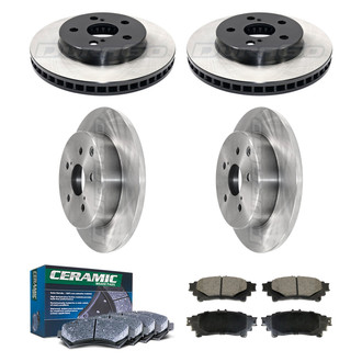 DuraGo® - Plain Front and Rear Brake Kit with Ceramic Pads