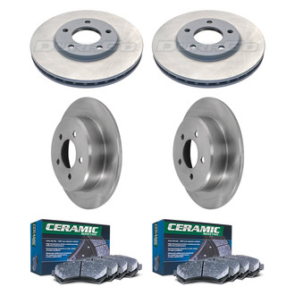 DuraGo® - Plain Front and Rear Brake Kit with Ceramic Pads
