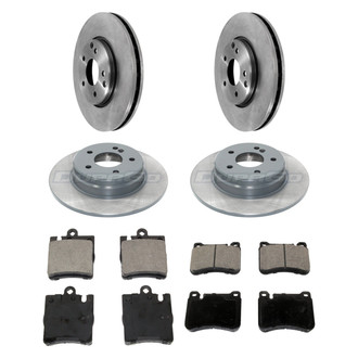 DuraGo® - Plain Front and Rear Brake Kit with Ceramic Pads