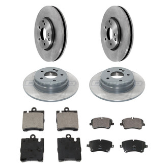 DuraGo® - Plain Front and Rear Brake Kit with Ceramic Pads