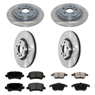 DuraGo® - 1-Piece Plain Brake Kit with Ceramic Brake Pads