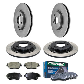 DuraGo® - Plain Front and Rear Brake Kit with Ceramic Pads