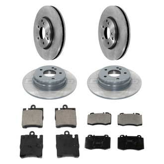 DuraGo® - Plain Front and Rear Brake Kit with Ceramic Pads