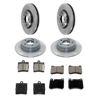 DuraGo® - Plain Front and Rear Brake Kit with Ceramic Pads