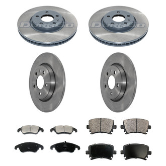 DuraGo® - Plain Front and Rear Brake Kit with Ceramic Pads