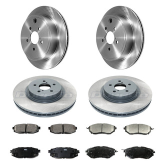 DuraGo® - Plain Front and Rear Brake Kit with Ceramic Pads