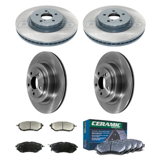 DuraGo® - Plain Front and Rear Brake Kit with Ceramic Pads