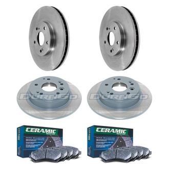 DuraGo® - Plain Front and Rear Brake Kit with Ceramic Pads