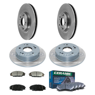 DuraGo® - Plain Front and Rear Brake Kit with Ceramic Pads