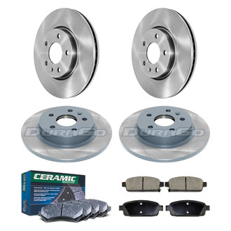 DuraGo® - Plain Front and Rear Brake Kit with Ceramic Pads