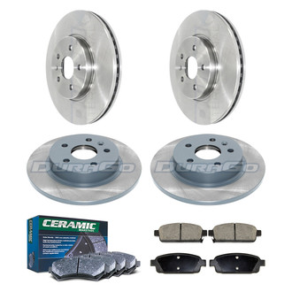 DuraGo® - Plain Front and Rear Brake Kit with Ceramic Pads