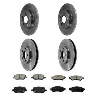 DuraGo® - Plain Front and Rear Brake Kit with Ceramic Pads
