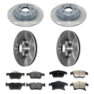 DuraGo® - Plain Front and Rear Brake Kit with Ceramic Pads