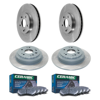 DuraGo® - Plain Front and Rear Brake Kit with Ceramic Pads