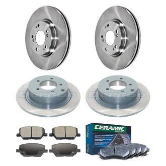 DuraGo® - Plain Front and Rear Brake Kit with Ceramic Pads