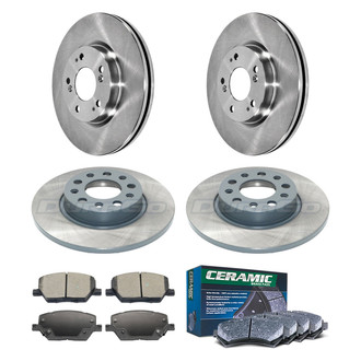 DuraGo® - Plain Front and Rear Brake Kit with Ceramic Pads