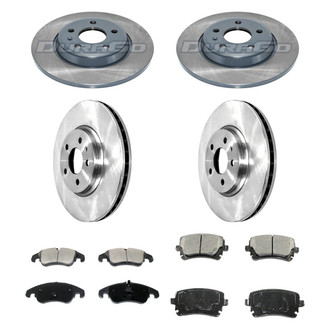 DuraGo® - Plain Front and Rear Brake Kit with Ceramic Pads