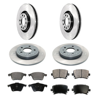 DuraGo® - Plain Front and Rear Brake Kit with Ceramic Pads