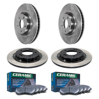 DuraGo® - Plain Front and Rear Brake Kit with Ceramic Pads
